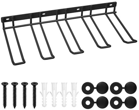 Drill Holder Wall Mount, Power Tool Organizer Wall Mount, Power Tool Storage Wall Mount Tool Rack, 4 Slots Power Tool Organiser, Heavy Duty Drill Rack Organizer for Workshop Garage Tool (Black)