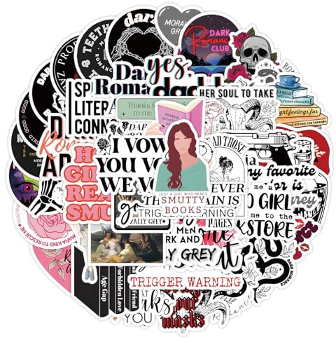 Dunkle Romantik Aufkleber für Laptop(50PCS),Geschenk für Kinder Jugendliche Erwachsene Jungen,Dark Romance Wasserdicht Vinyl Aufkleber Stickers für Scrapbook,Skateboard,Auto,Gepäck
