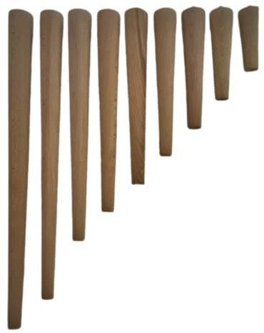 HOOZ 4X Möbelfüße Holz Dunkel 20 cm