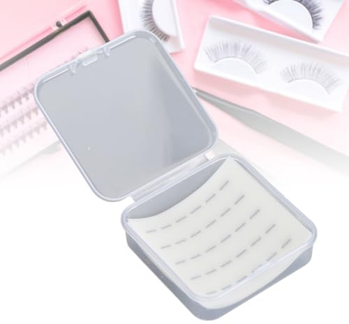 NSXAYIWE 240PCS elf Adhesive Cluster Lash Strips, Inget lim Tryck på franskluster Remsor, Återanvändbara genomskinliga franskluster Stick Ersättning av franslim (Svart)