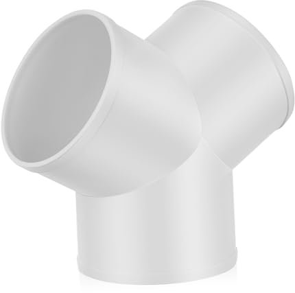ABOOFAN Y-förmiger Pvc Lüftungsschlauch Verteiler 3-wege Rohradapter Geräuscharm Für Hlk Systeme Formstabiler Schlauchverbinder Einfache Installation