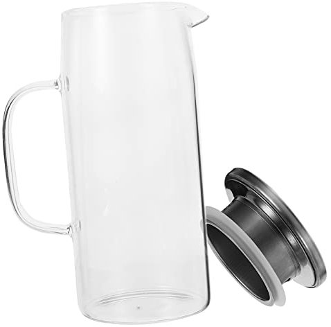 ABOOFAN bouteille d'eau froide droite infuseur boire Distributeur tasse de pichet d'eau bouteille reutilisable bouteille jus de fruit Bouilloire grand pichet en verre Un verre Transparent
