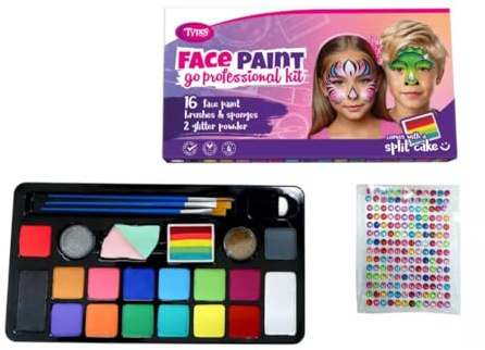 TyToo Gesichtsbemalungs-Set – Hautfreundliche Schminkfarben für Kinder & Erwachsene | Intensive Farben, Hohe Pigmentierung | EU-zertifiziert & Sicher | Einfach anzuwenden