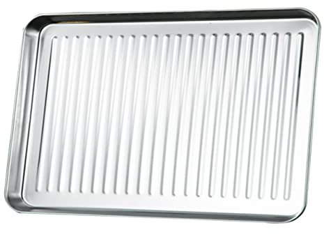 Ciieeo Stainless Steel Baking Pan Reusable Household Baking Tray for Oven Multi-Function for Cake and Pizza