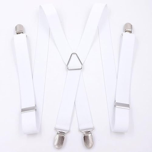 WUFANGBU Bretelles Suspender Salopette Décontractée pour Homme Et Femme avec Bretelles Élastiques Et Clip De Bretelles Réglables