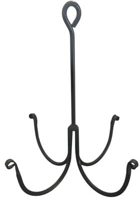 Boxwood & Mum Herb Flower Drying Rack, Rustic Kitchen Decor, Small Wrought Iron Hanging Rack for Florals, Herbs, Plants, Gift for Gardener (1)