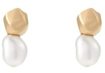Skagen Women's Stainless Steel Push Back Earrings Haselnuss,Length: 10MM, Height: 9.7MM