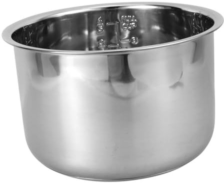 SOIMISS Olla Interior Superficie Lisa Rebabas de Acero Inoxidable para Arrocera de 4l Accesorio para Cocina Eléctrica Adecuado para Uso Familiar y Cocinar Arroz