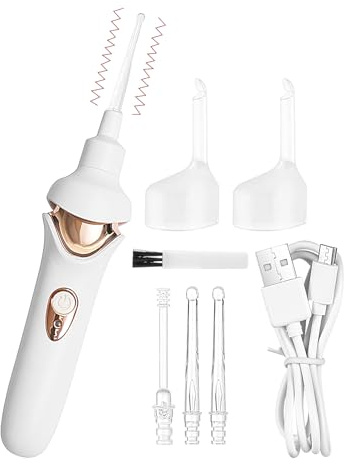 Uoqpty Limpiador De Oídos Eléctrico | Kit De Eliminación De Cera USB Recargable | Extractor Seguro Reutilizable Portátil para Niños Adolescentes y Adultos en Casa Uso Diario