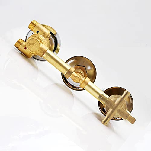 Mitigeur de douche thermostatique en laiton avec 3 boutons contrôle automatique de la température Sortie 4 voies Connexion filetée Cartouche durable pour une performance optimale