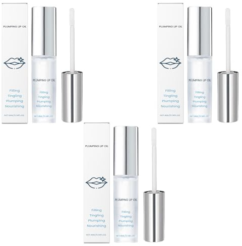 【Qpjuvc】 sofortiges plumpendes Lippenserum - Hyaluronsäure Lippenölgloss mit Peptiden und Kollagen, flüssiger Feuchtigkeitsfeuer für füllere Lippen, reduzieren Feine Linien (3)