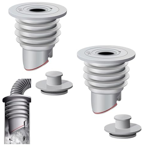JOYOLA 2 Stück Waschmaschinen Rohrdichtung 45-50 mm Waschmaschine Abfluss Adapter Waschmaschinen Rohrverbinder Kanalschlauch Abflussrohrdichtung Schlauch für Badezimmer Küche