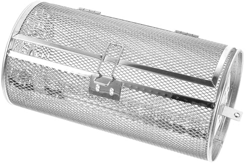 TOYANDONA Stainless Steel Rotisserie Grill Roaster Drum 140x250mm Oven Basket for Air Fryer Rotisserie Chicken Bbq Outdoor Cooking Tool