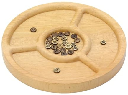 ttnmrc Juego de Bandeja de Clasificación Sensorial Montessori, Juguete de Motricidad Fina y Clasificación, Incluye Materiales para Clasificar Conchas y Botones,B