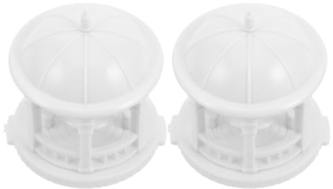 SUPVOX 2pcs Miniature Pavilion Statue 1:100 Scale round Plastic Gazebo Model with Stable Design and Elegant European Style for Office and Home Decorative Accessories