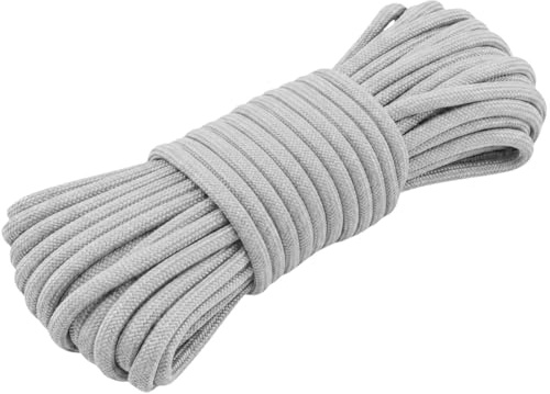 Lumonic 30m Paracord 4mm grå | 100% nylon | 7 kärnor, 32-trådig mantel | max. 125 kg bärförmåga | hundkoppel, armband, outdoor, bushcraft, tältlina
