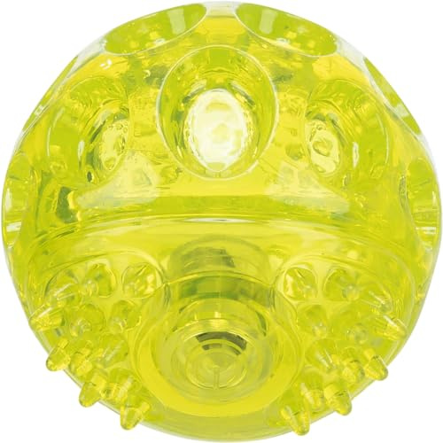 TRIXIE Blinkball - robustes Hundespielzeug zum Kauen & Jagen - ø 7,5 cm, Hundeball - 33643