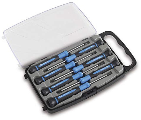 SECOTEC® Set de 7 x Tournevis Torx Set de Torx T5 T6 T7 Tournevis Cruciformes PH0 PH00 Tournevis Fente 1,5x50 mm 2x50 mm