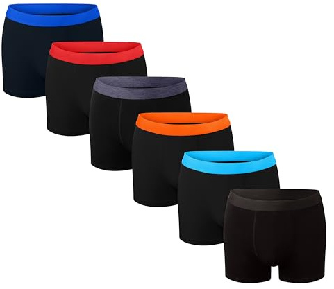 Bonjour® Boys Boxer Shorts (6 & 12 Pack) Designer Trunk Boxers Underwear (5 yrs - 13 yrs) ((Six Pack Black), 11-12 yrs)