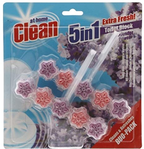 12er Pack - At Home Clean 5in1 Toilettenblock - Lavendel - 2 x 45 g