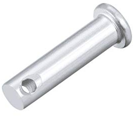 sourcing map 20 Stück Steckbolzen Einloch Flachkopf Rundbolzen Gabelkopfstifte, 8mm X 30mm Splintstift Verzinkung Massiver Stahl Lochbolzen