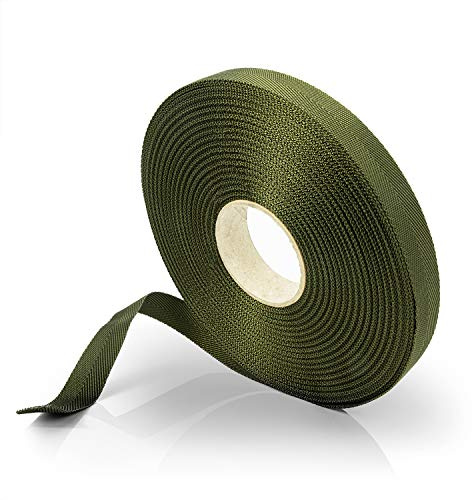 Effaband Baumanbinder 25m olivegrün Breite 20 mm/Pflanzenbinder zur Baumbefestigung aus witterungsbeständigem & verrottungsfestem Polyester/Pflanzenhalter als Pflanzen- oder Baumstütze