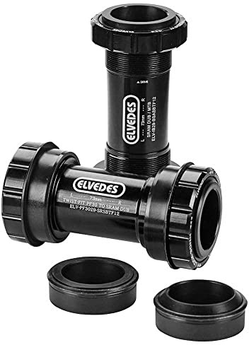 ELVEDES Tretlager, kompatibel mit SRAM Dub BB386 Cycle E-Bike Erwachsene, Unisex, Schwarz, Standard