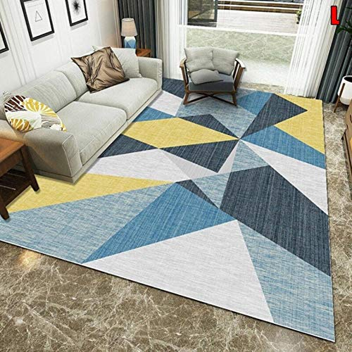 SDFCZ Geometrischer Rutschfester Teppich für Wohnzimmer Home Indoor Gedruckte Dekoration Teppiche Schlafzimmer Nachttisch Erker Sofa Bodenmatte
