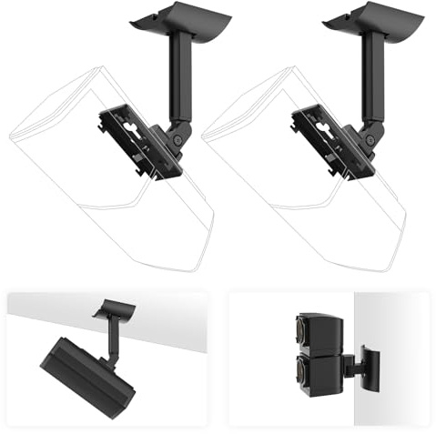 Yimaut Lot de 2 Supports de Fixation Plafond ou Mural pour Haut-Parleur Bose Cube, pour UB-20, UB20 Series II, WB-50 Series II, Lifestyle 600, V35, V25, V10, T20, V20, V30, CineMate 520, CM520