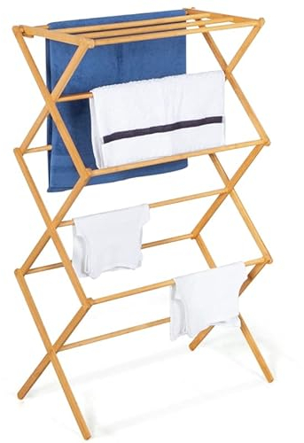 IDMarket - Stendibiancheria a fisarmonica in bambù