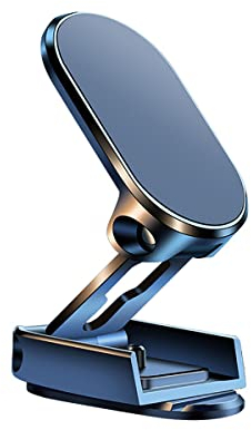 Support Magnetique 【Pliable Multifonction】Aimant Téléphone Voiture avec base pliable 360° Universel Porte Portable Compatible avec iPhone Samsung Pour tous les Smartphones