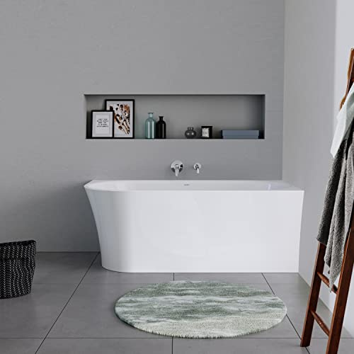 Duravit DuraDelfi Eck-Badewanne 150 x 75 cm rechts aus Acryl in Weiß glänzend mit doppelwandiger Konstruktion, Push-Open-Ablauf und ergonomischer Innenform