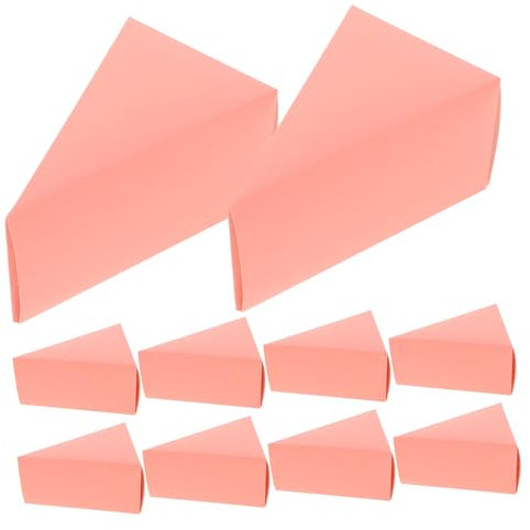 FELTECHELECTR 50pcs Creative Candy Box Practical Sugar Container Lovely Presents Cases Triangle Cake Boxes
