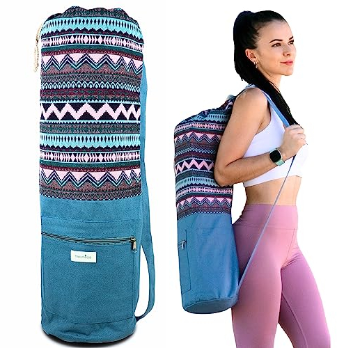 Yogatasche für Matte und Zubehör, Tasche für Yogamatte Groß XXL, Yogamattentasche mit Großer Außentasche für Gym, Yoga und Pilates Thermikoa