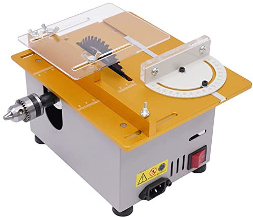 Mini Scie Circulaire de Table Portable 300 W - Précision 9000 tr/min - Multifonction 0-90° pour l'Artisanat DIY Bois Fait Main
