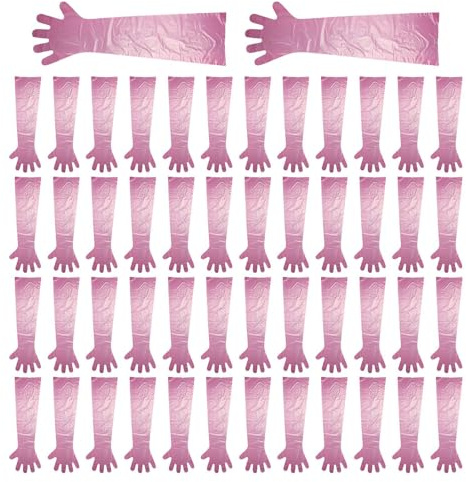 Veterinary Insemination Long Arm Gloves,Veterinary Insemination Gloves | 33.4 Inch Artificial Insemination Gloves,Extra Long Sleeve Full Arm Gloves, Small
