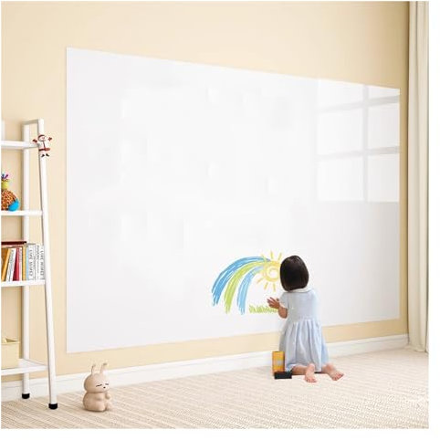 blais Elektrostatische Whiteboard-Tapete, Flipchart-Papier, Großes Whiteboard für die Wand, Whiteboard, DIY Entfernbarer Brettaufkleber, für die Home Company School Color : White, Size : 110x300cm