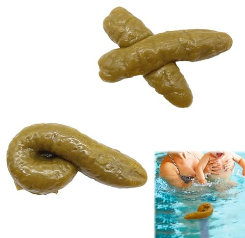 Rakiuty Faux Caca, Fausse Crotte Gluante, Caca en Plastique Fausse Crotte Merde, Faux Caca Flottant, Caca Extensible Amis De Merde Farce Et Attrape, pour Le Poisson d'Avril d'halloween, 2 Pièces