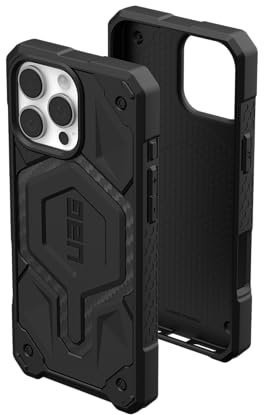 Urban Armor Gear Custodia Monarch Pro compatibile con Apple iPhone 16 Pro Max (Ricarica wireless/magnetica compatibile, protezione a 5 strati) in fibra di carbonio