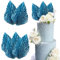 Ephlyn 6 piezas de hojas de palma de papel para decoración de tartas, abanico de hoja de palma, palillos para tartas, manualidades, decoración de cupcakes, hojas de lanza de palma, decoración de