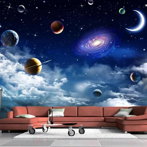 MIXUEXUNLU Universe Starry Sky 3D Photo Wallpaper Living Room Bedroom TV Background Ceiling Decoration Wall Mural