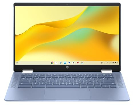 HP Chromebook x360 14 inch FHD IPS Touch 2-in-1 Laptop, Intel Processor N100, 4GB RAM, 64GB eMMC, Chrome OS, Sky Blue, 14b-cd0130wm