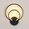 Pheashine Moderne LED Wandlampe, 20W LED Wandleuchte Innen, 3000K Warmweiß, Schwarz Rund Wandbeleuchtung für Schlafzimmer, Flur, Wohnzimmer