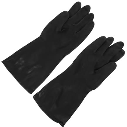 GARVALON Reusable Dishwashing Gloves Lengthened Kitchen Cleaning Gloves Non-slip Rubber Design for Household Tasks Comfortable and Durable for Dishwashing and More