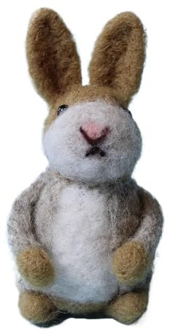 Acunny Filzhase, Osterhase aus Filz, Ostertierhandwerk zum Häkeln – niedliches Filzhasen mit bunten Jackenmänteln, Osterkorb, Tierhandwerk für die
