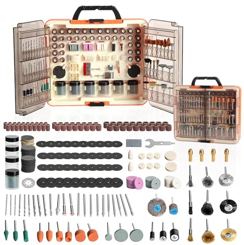 483Pcs Rotary Tool Accessories Kit, Universal Rotary Tool Attachments Set with Storage Case, Multi-Purpose Rotary Tool Bits for Sanding, Cutting, Grinding, Carving, Drilling, Polishing & DIY Crafts