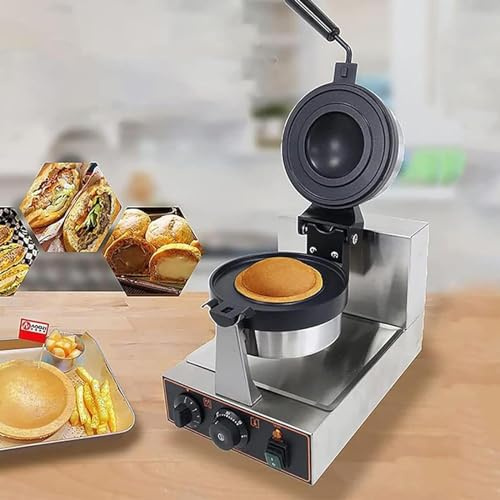 UFO Burger Maker Machine - Commercial Gelato and Panini Press with Dual Heating, 50-300℃ Temperature Control, 5-Minute Timer, Ice Cream and Waffle Maker