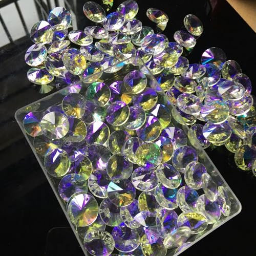 Lot de 30 suspensions Rondes en Cristal en Forme de Soucoupe Volante AB pour Lustre et Lampe à Faire soi-même