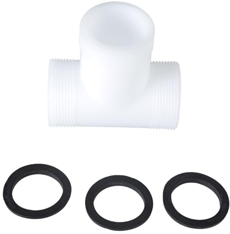 Pool Hose T Splitter for Swimming 1.5Inch Pool Hose Extenders with 3 Rings Ground Pool Hose Connector Parts Garden Drain Hose Connector