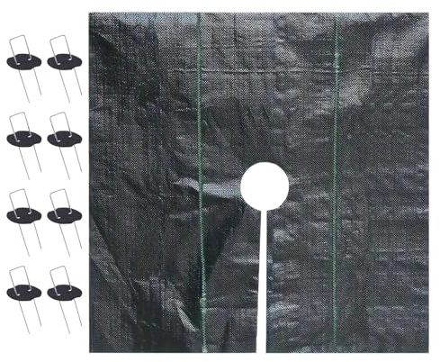 Copertura per Terreno da Giardino | Telo per | Copertura Per Alberi Da Frutto Nero Con Da Terra Per Serra Pendii Erosione Aree Giochi Aiuole Artificiale Terrazza Tendoni Per Eventi